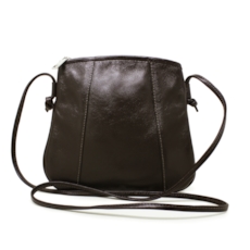 Bolsa a Tiracolo de Couro Laila - Marrom Café Bolsa a Tiracolo de Couro Laila - Marrom Café