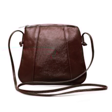 Bolsa a Tiracolo de Couro Laila - Pinhão Bolsa a Tiracolo de Couro Laila - Pinhão