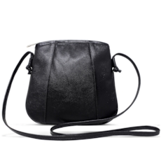 Bolsa a Tiracolo de Couro Laila - Preto