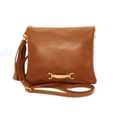 Bolsa a Tiracolo de Couro Mari - Caramelo Bolsa a Tiracolo de Couro Mari - Caramelo