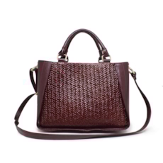 Bolsa Baú de Couro Feminina Lourdes - Pinhão Bolsa Baú de Couro Feminina Lourdes - Pinhão