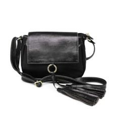Bolsa Carteiro de Couro Alice - Preto Bolsa Carteiro de Couro Alice - Preto