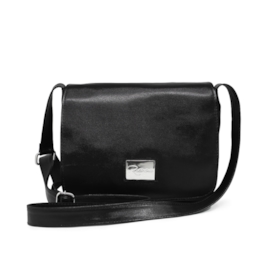 Bolsa Carteiro de Couro Feminina Renné Jr. – Preta Bolsa Carteiro de Couro Feminina Renné Jr. – Preta