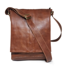 Bolsa Carteiro de Couro Masculina Tony - Caramelo Bolsa Carteiro de Couro Masculina Tony - Caramelo