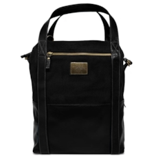 Bolsa Carteiro de Lona e Couro Jean - Preto Bolsa Carteiro de Lona e Couro Jean - Preto