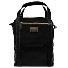 Bolsa Carteiro de Lona e Couro Jean - Preto Bolsa Carteiro de Lona e Couro Jean - Preto