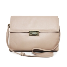 Bolsa Carteiro Feminina de Couro Giulia - Nude Bolsa Carteiro Feminina de Couro Giulia - Nude