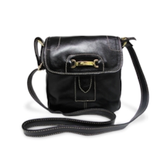 Bolsa Carteiro Feminina de Couro Nancy – Preta Bolsa Carteiro Feminina de Couro Nancy – Preta