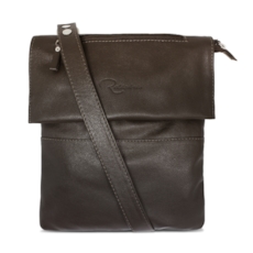 Bolsa Carteiro Feminina de Couro Nina - Marrom Café Bolsa Carteiro Feminina de Couro Nina - Marrom Café