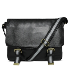 Bolsa Carteiro Masculina de Couro Luigi – Preta Bolsa Carteiro Masculina de Couro Luigi – Preta