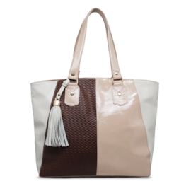 Bolsa de Couro Renata – Off-white/Nude/Trecê Madeira Bolsa de Couro Renata – Off-white/Nude/Trecê Madeira
