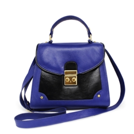 Bolsa Feminina de Couro Lola - Azul Marinho Bolsa Feminina de Couro Lola - Azul Marinho