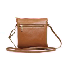 Bolsa Feminina Transversal de Couro Elisa - Caramelo Bolsa Feminina Transversal de Couro Elisa - Caramelo