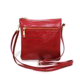 Bolsa Feminina Transversal de Couro Elisa - Vermelha Bolsa Feminina Transversal de Couro Elisa - Vermelha