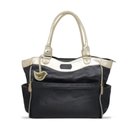 Bolsa para Bebê de Couro Modelo Laís - Preto Bolsa para Bebê de Couro Modelo Laís - Preto