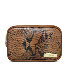 Bolsa Pochete de Couro Feminina Cris - Caramelo Bolsa Pochete de Couro Feminina Cris - Caramelo