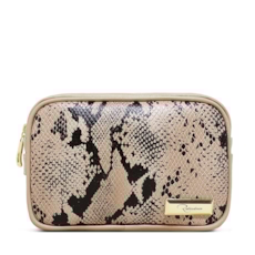 Bolsa Pochete de Couro Feminina Cris - Nude Bolsa Pochete de Couro Feminina Cris - Nude