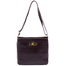 Bolsa Tiracolo de Couro Sara - Marrom Café Bolsa Tiracolo de Couro Sara - Marrom Café