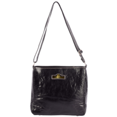 Bolsa Tiracolo de Couro Sara - Preto Bolsa Tiracolo de Couro Sara - Preto