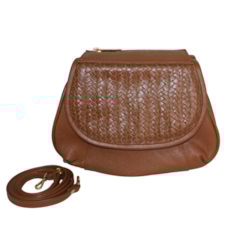 Bolsa Transversal de Couro Gisele - Caramelo Bolsa Transversal de Couro Gisele - Caramelo