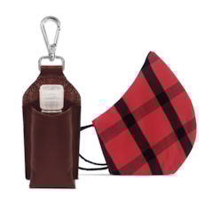 Chaveiro de Couro Porta Álcool em Gel - Pinhão Chaveiro de Couro Porta Álcool em Gel - Pinhão