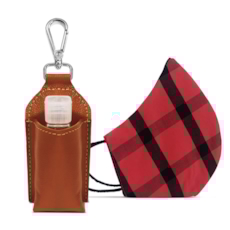 Chaveiro Porta Álcool em Gel de Couro - Caramelo Chaveiro Porta Álcool em Gel de Couro - Caramelo
