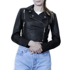 Jaqueta Feminina de Couro modelo Vênus - Preto Jaqueta Feminina de Couro modelo Vênus - Preto