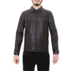 Jaqueta Masculina de Couro modelo Laporte - Marrom Café Jaqueta Masculina de Couro modelo Laporte - Marrom Café