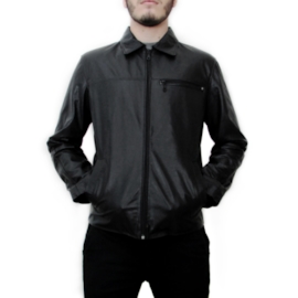Jaqueta Masculina de Couro modelo Laporte - Preto Jaqueta Masculina de Couro modelo Laporte - Preto