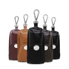 Kit - 5 Chaveiros de Couro Porta Álcool em Gel Kit - 5 Chaveiros de Couro Porta Álcool em Gel