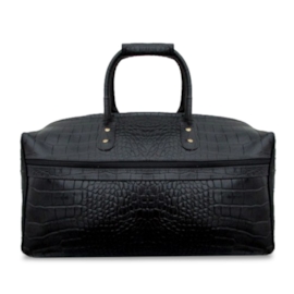 Mala de Viagem de Couro Veneza - Croco preto Mala de Viagem de Couro Veneza - Croco preto