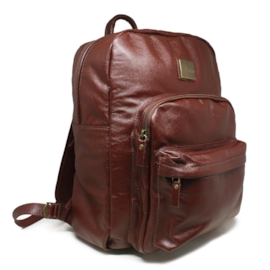 Mochila de Couro Enzo Pinhão - tam: Grande Mochila de Couro Enzo Pinhão - tam: Grande