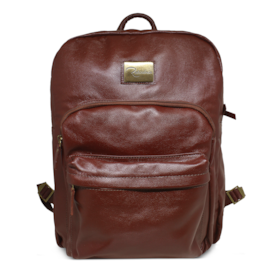 Mochila de Couro Enzo Pinhão - tam: Grande Mochila de Couro Enzo Pinhão - tam: Grande