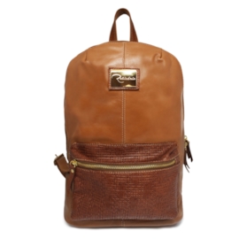 Mochila Feminina de Couro Bruna - Caramelo Mochila Feminina de Couro Bruna - Caramelo