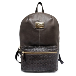 Mochila Feminina de Couro Bruna - Marrom Café Mochila Feminina de Couro Bruna - Marrom Café