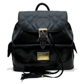Mochila Feminina de Couro Débora - Preta Mochila Feminina de Couro Débora - Preta
