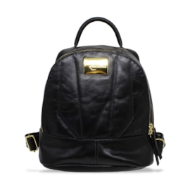 Mochila Feminina de Couro Lívia - Preta Mochila Feminina de Couro Lívia - Preta