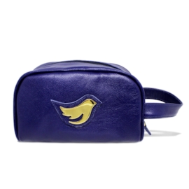 Necessaire de Couro Little Bird - Azul Marinho Necessaire de Couro Little Bird - Azul Marinho