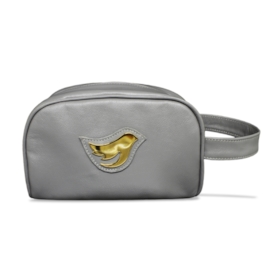 Necessaire de Couro Little Bird - Cinza Necessaire de Couro Little Bird - Cinza