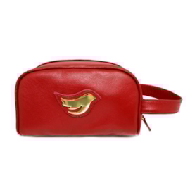 Necessaire de Couro Little Bird - Vermelho Necessaire de Couro Little Bird - Vermelho