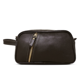 Necessaire de Couro Texas - Marrom Café Necessaire de Couro Texas - Marrom Café