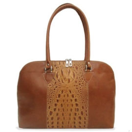 Pasta Office de Couro Croco – Caramelo Pasta Office de Couro Croco – Caramelo