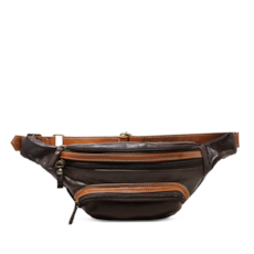 Pochete Masculina de Couro Fred - Marrom Café/ Caramelo Pochete Masculina de Couro Fred - Marrom Café/ Caramelo