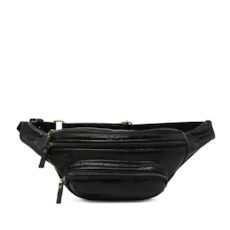 Pochete Masculina de Couro Fred - Preto Pochete Masculina de Couro Fred - Preto