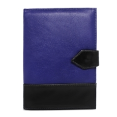 Porta Agenda de Couro - Azul Marinho/Preto Porta Agenda de Couro - Azul Marinho/Preto