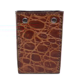 Porta Objeto de Couro Nico - Croco Caramelo Porta Objeto de Couro Nico - Croco Caramelo