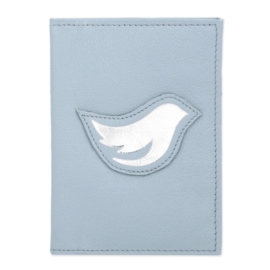 Porta Passaporte de Couro Bird - Azul Bebê / Prata Porta Passaporte de Couro Bird - Azul Bebê / Prata