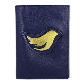 Porta Passaporte de Couro Bird - Azul Marinho / Dourado Porta Passaporte de Couro Bird - Azul Marinho / Dourado
