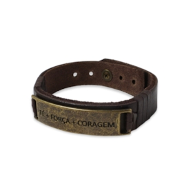 Pulseira de Couro Hope - Marrom café Pulseira de Couro Hope - Marrom café