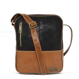 Shoulder Bag de Couro Estonado Alê - Preto/Caramelo | Por Nanda Soares Shoulder Bag de Couro Estonado Alê - Preto/Caramelo | Por Nanda Soares